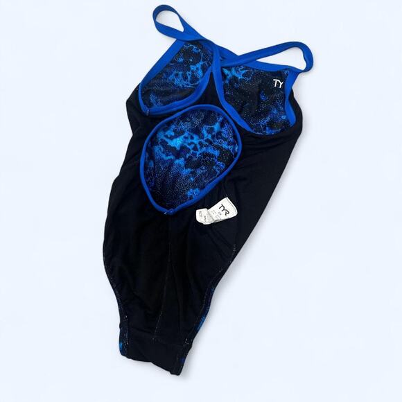 TYR Performance wear swimsuit size 28 Women's Blue/black - Picture 4 of 5